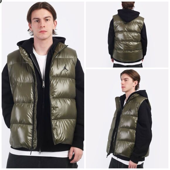 Air Jordan Flight Down Puffer Undefeated Olive Vest